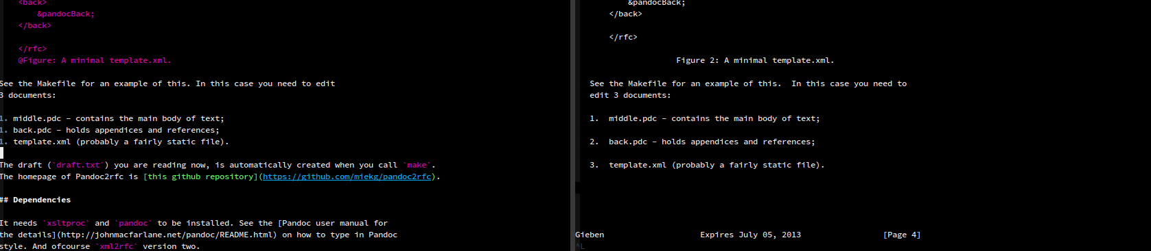 start vim in vertical split mode
